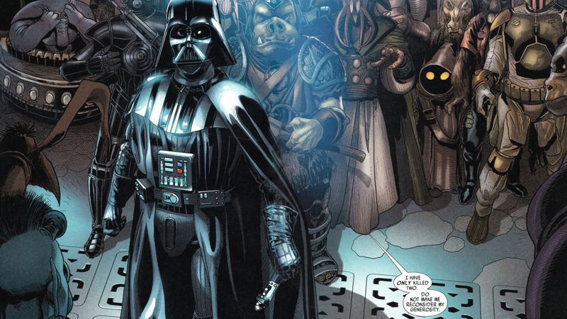 From Darth Vader #1, by by Kieron Gillen, Salvador Larroca, and Edgar Delgado.